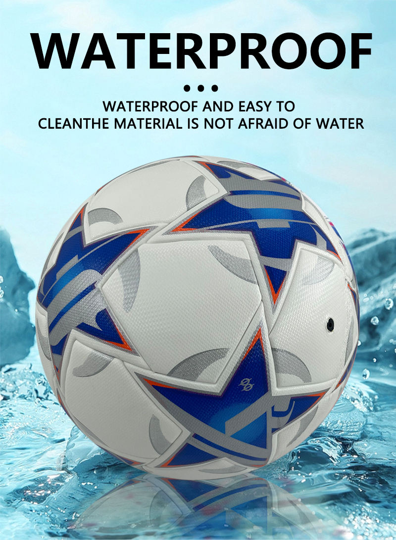 Waterproof soft match soccer ball